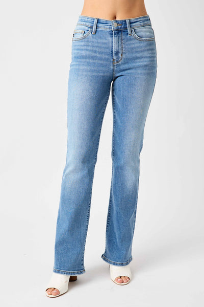Jeans azules Judy de pernera recta y talle alto Gayle - ¡EXCLUSIVO EN LÍNEA!