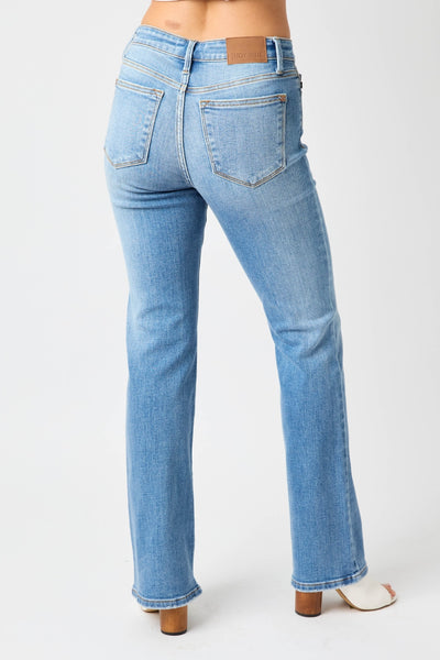Jeans azules Judy de pernera recta y talle alto Gayle - ¡EXCLUSIVO EN LÍNEA!