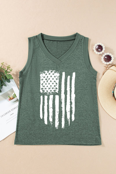 Trish US Flag V-Neck Tank - ONLINE EXCLUSIVE!