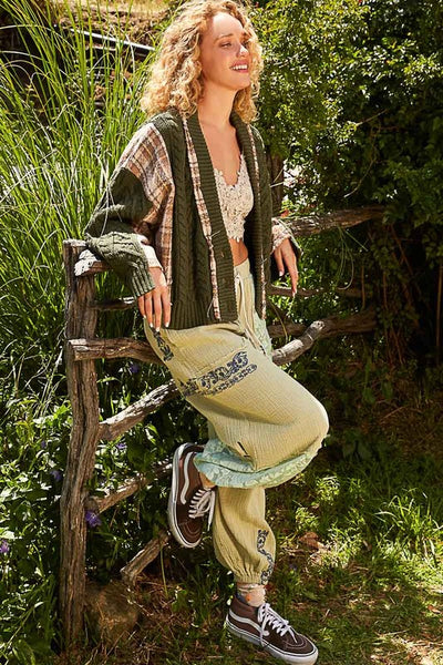 Cárdigan con cuello en V, botones y cuadros en punto cable de Callie POL - ¡EXCLUSIVO ONLINE!