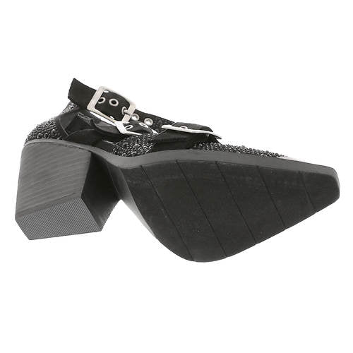 Skyline Black Rhinestone Strappy Buckle Heels by Very G