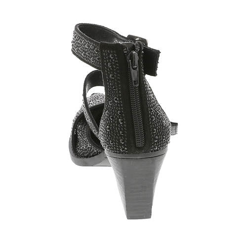 Skyline Black Rhinestone Strappy Buckle Heels by Very G