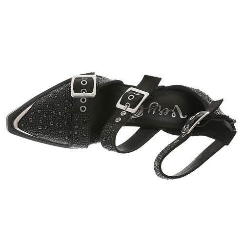 Skyline Black Rhinestone Strappy Buckle Heels by Very G