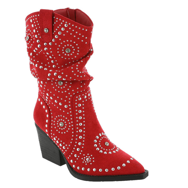 Botas con tachuelas rojas estelares de Very G