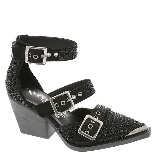 Skyline Black Rhinestone Strappy Buckle Heels by Very G