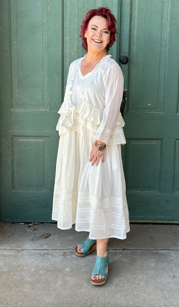 Ruth Ann Ruffled Layered Jacket by Paper Lace