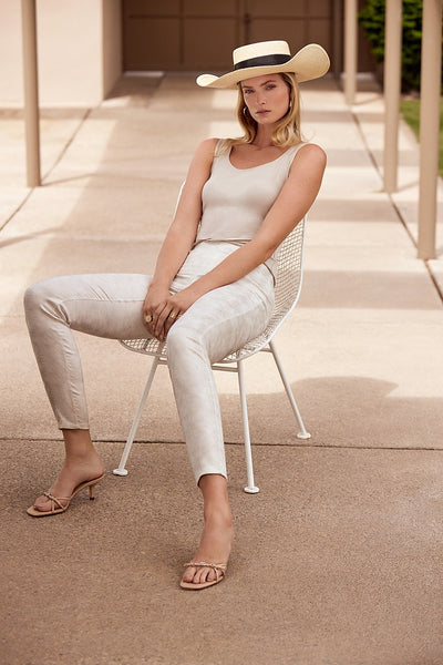 River Python Shimmer Ankle Pants by Joseph Ribkoff