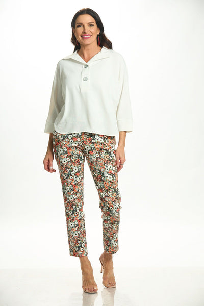 Krazy Larry Garden Print Ankle Pants
