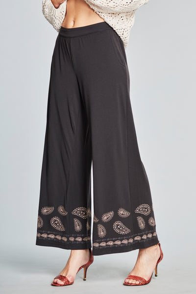 26 Rosie Rose Petal Collection Knit Wide-legged Pants