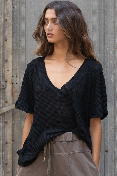 Annalei Waffle Knit Top