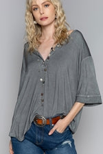 651 Bella Basic Drop Shoulder Scoop Neck Top