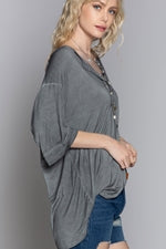 651 Bella Basic Drop Shoulder Scoop Neck Top