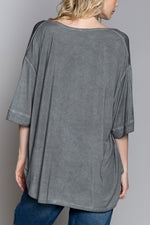 651 Bella Basic Drop Shoulder Scoop Neck Top