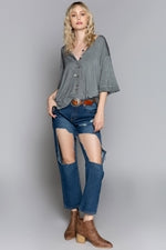 651 Bella Basic Drop Shoulder Scoop Neck Top