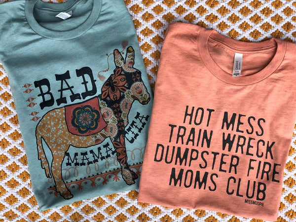 727 Mandy's Hot Mess Mom Club Graphic T-Shirt