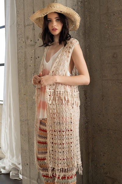 Cárdigan de encaje de ganchillo 100 Vera