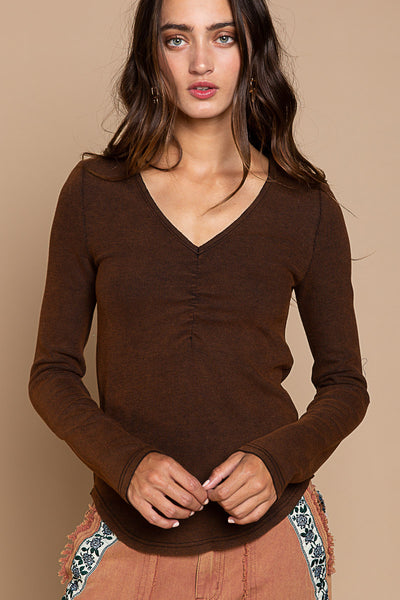 Rachael Long Sleeve Pinch Top