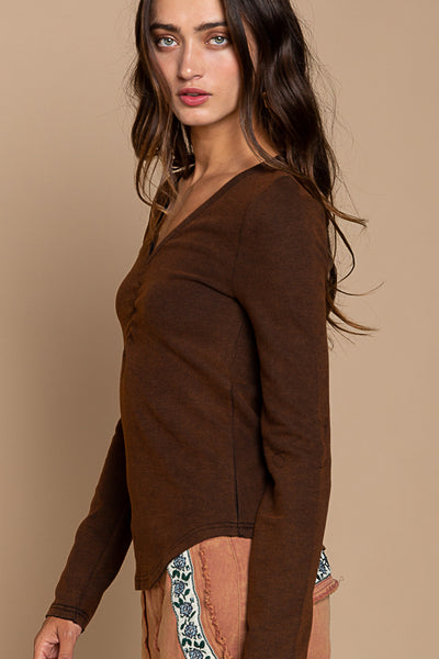 Rachael Long Sleeve Pinch Top