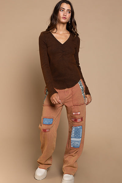 Rachael Long Sleeve Pinch Top