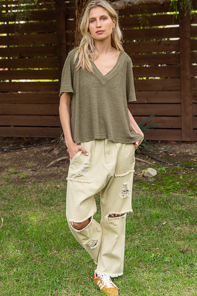 Annalei Waffle Knit Top