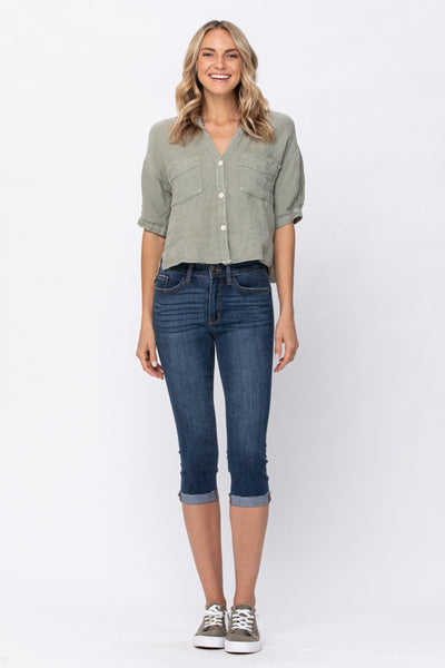 82247   Jeri Mid-Rise Capri Judy Blue Jeans