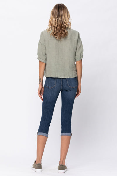 82247   Jeri Mid-Rise Capri Judy Blue Jeans