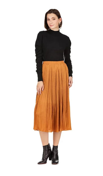 597346 Kayla Whiskey Crinkle Skirt