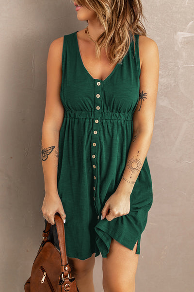 Emma Sleeveless Button Down Mini Magic Dress - ONLINE EXCLUSIVE!