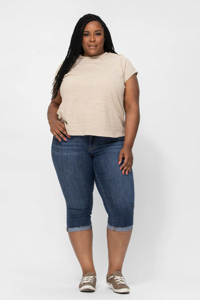 82247   Jeri Mid-Rise Capri Judy Blue Jeans