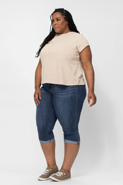 82247   Jeri Mid-Rise Capri Judy Blue Jeans