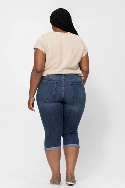 82247   Jeri Mid-Rise Capri Judy Blue Jeans