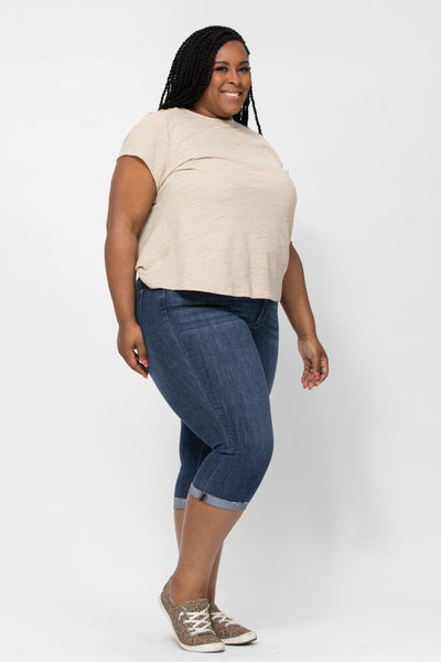 82247   Jeri Mid-Rise Capri Judy Blue Jeans