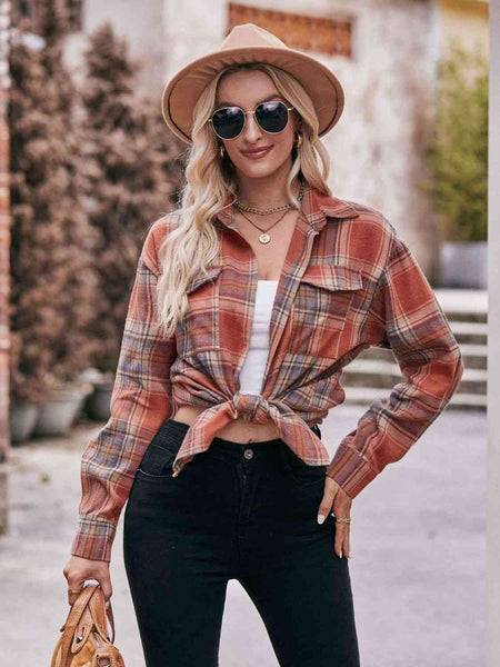 Enya Plaid Dropped Shoulder Longline Shirt