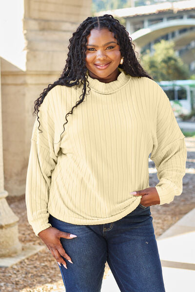 Iggy Ribbed Exposed Seam Mock Neck Knit Top - ONLINE EXCLUSIVE!