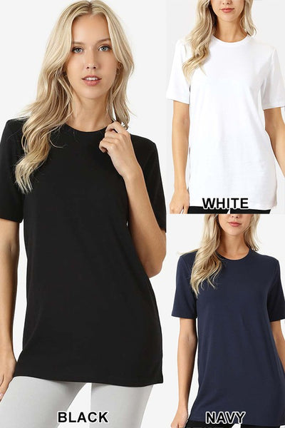 1008   Lana Cotton Crew Neck Tee