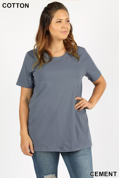 1008   Lana Cotton Crew Neck Tee