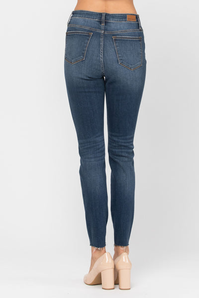 Vaqueros ajustados con parche de leopardo de cintura alta Lizzy 82166 de Judy Blue