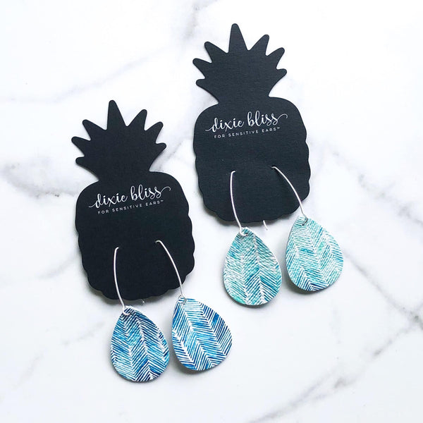 1521 Charlotte in Aqua Earrings by Dixie Bliss