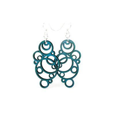 760749 Green Tree Sustainable Wood Earrings