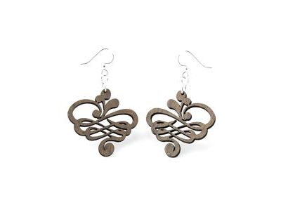 760749 Green Tree Sustainable Wood Earrings