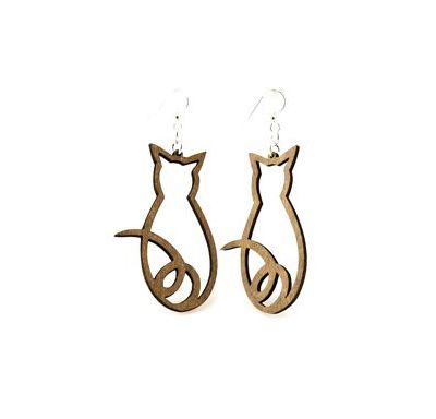 760749 Green Tree Sustainable Wood Earrings