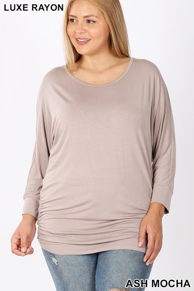 5574 Aurora Shirred-Side Top