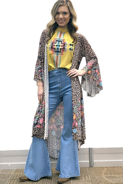 2878 Oakley Plumero con estampado floral y leopardo