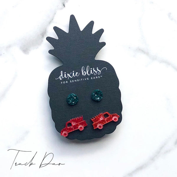 Pendientes de camión vintage 1473 de Dixie Bliss