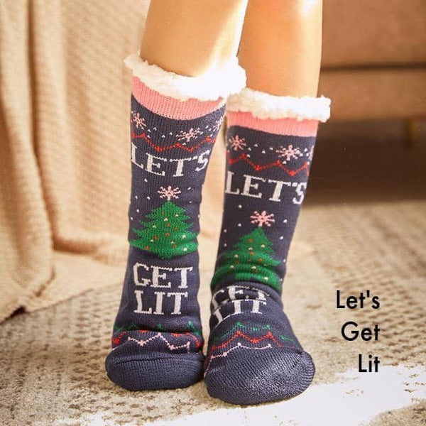 103020 Christmas Stocking Stuffer Fuzzy Socks