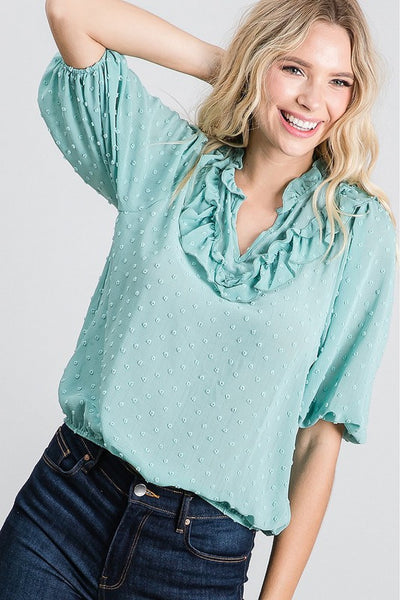 7260 Helen Dotted Swiss Blouse