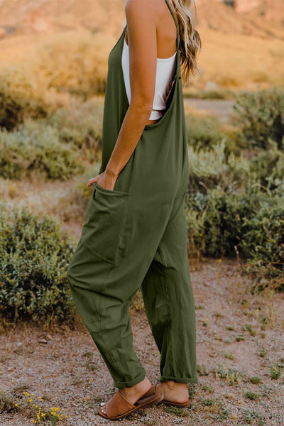 Bijou V-Neck Sleeveless Jumpsuit with Pocket - ONLINE EXCLUSIVE!