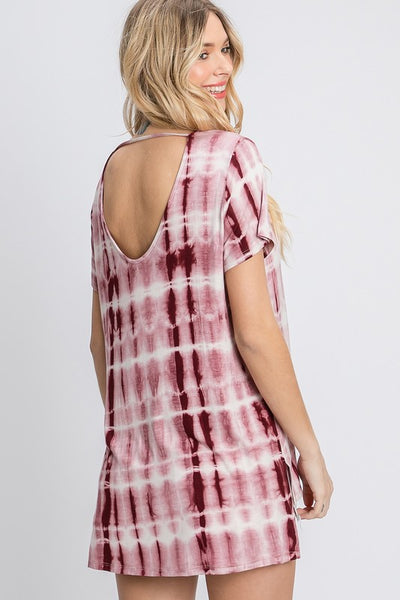 9575 Top de tiras teñido anudado Elise