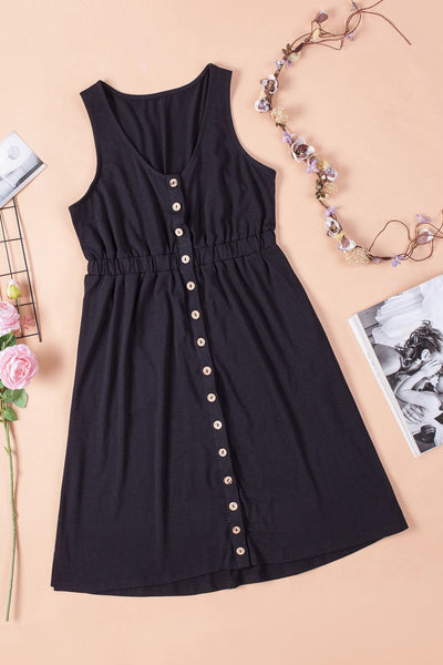 Emma Sleeveless Button Down Mini Magic Dress - ONLINE EXCLUSIVE!