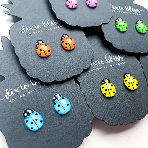 1532 Ladybugs Earrings by Dixie Bliss